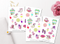 Preview: Mädchen Pool Sticker Set